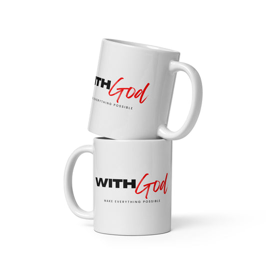 With God - White Glossy Mug