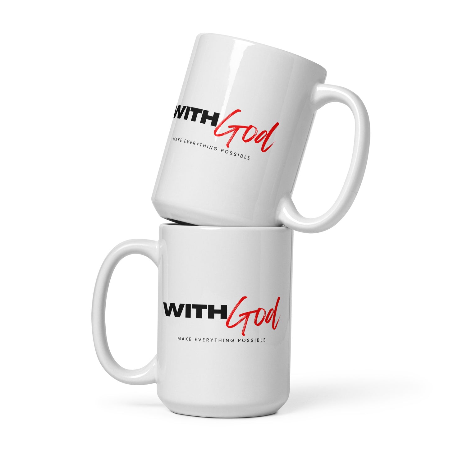 With God - White Glossy Mug